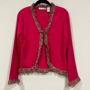 Marisa Christina Pink Tie-front Cardigan Sweater